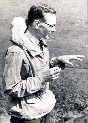 John Tallis photographed on a field trip