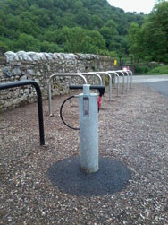Cycle rack at Millers Dale Station