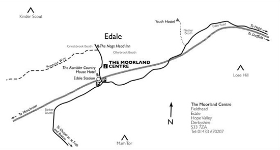 How to get to the Moorland Centre Edale