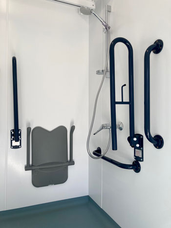 Disabled access washroom at North Lees campsite