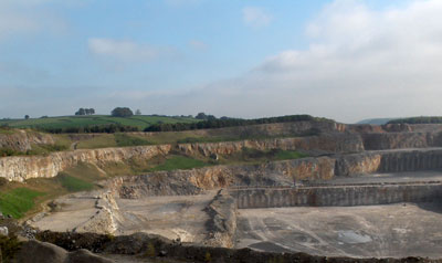 Quarry face treatment Old Moor from entrance area 2010 [credit Ken Parker]