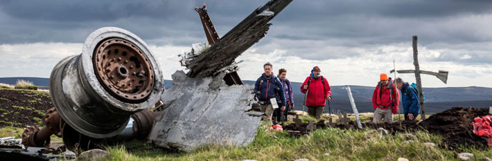 B29 Bomber crash site at Bleaklow