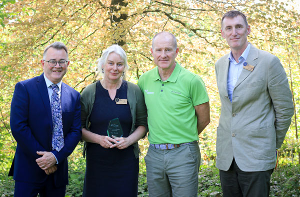 Sue Smith, pictured with National Park chief executives Tony Gates, David Butterworth and Phil Mulligan