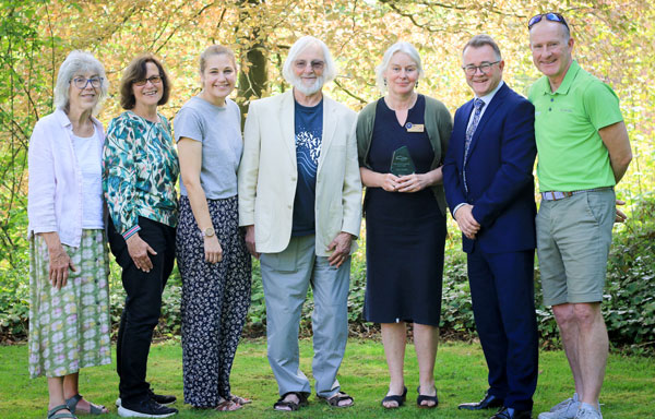 Sue Smith pictured with members of Paul Hamblin’s family and chief executives Tony Gates and David Butterworth