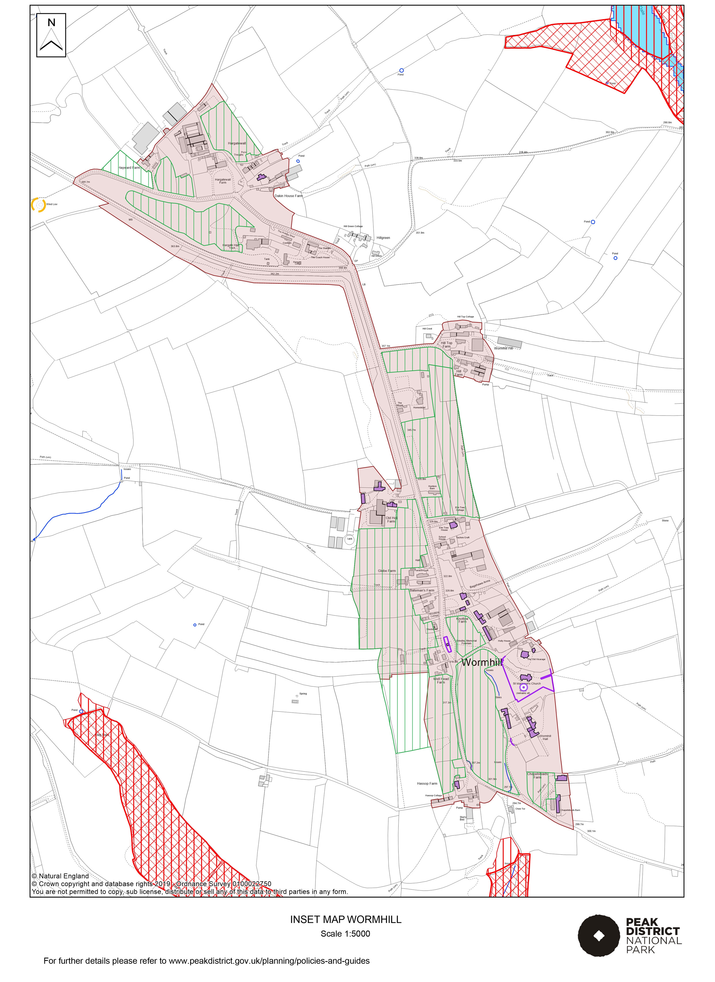 Local Plan Proposals Map: Wormhill and Hargatewell