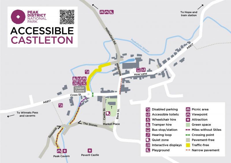 Accessible Castleton map